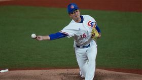 ▲杭州亞運首戰，台灣隊先發投手吳昇峰。（圖／中華奧會提供）