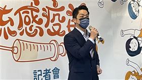▲蔣萬安出席台北市112年四價流感疫苗開打記者會（圖／記者許皓婷攝影）