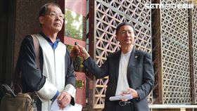 ▲郭璽在律師陪同下，赴北檢對馬文君提告加重誹謗，並提起民事訴訟求償300萬元。（圖／記者楊佩琪攝）