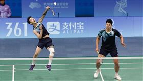 ▲杭州亞運羽球首輪，「楊肉盧」楊博涵、盧敬堯止步32強，。（圖／中華奧會提供）
