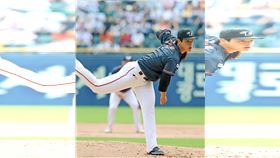 ▲韓國隊先發投手文東珠。（圖／翻攝自韓華老鷹FACEBOOK官方粉絲專頁）