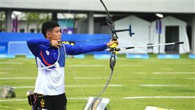 ▲杭州亞運，台灣射箭好手湯智鈞。（圖／中華奧會提供）