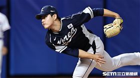 ▲杭州亞運棒球台灣對韓國，韓國隊先發投手文東珠。（圖／記者劉彥池攝影）