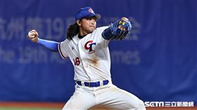 ▲杭州亞運棒球台灣對韓國，劉致榮9局上守住勝利。（圖／記者劉彥池攝影）