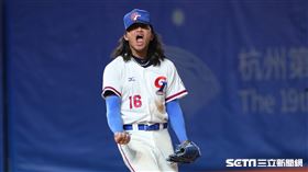 ▲杭州亞運棒球，劉致榮飆出再見三振，台灣4：0完封韓國。（圖／記者劉彥池攝影）