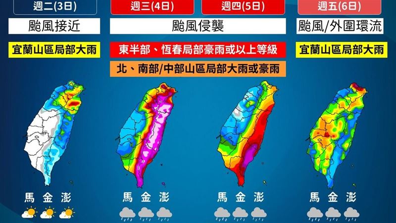 海警已發！小犬週四登陸「東部整塊紫爆」