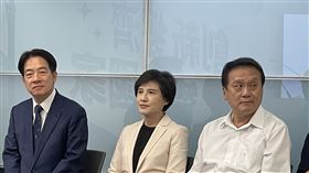 賴清德、鄭麗君、朱敬一出席「2024國家希望工程」國政願景發表會。（圖／記者高逸帆攝影）