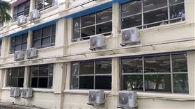 中學,板橋,新北,窗戶,玻璃,小犬,颱風,承包商,