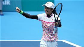 台灣亞運軟網4朝老將鄭竹玲扛住壓力，幫助台灣女團扳平戰局。（圖／中華奧會提供）