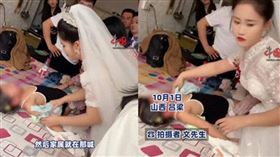 女童參加婚禮突暈厥，新娘秒衝下台救人。（圖／翻攝自微博）