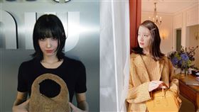 ▲Miu Miu巴黎時裝周少女時代潤娥、TWICE成員MOMO。（圖／翻攝自IG）