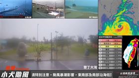小犬颱風，墾丁實況（圖／翻攝自台灣颱風論壇｜天氣特急 YouTube）
