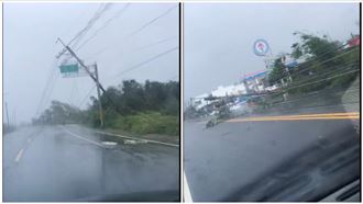 電桿刷一排全倒　恆春半島1.2萬戶停電中