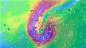 小犬颱風風場預測。（圖／氣象署）