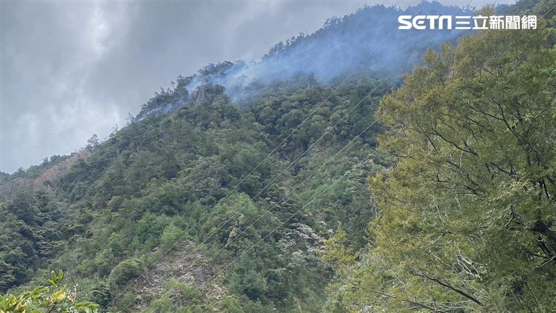 小犬強陣風發威！中橫臨37便道冒火煙