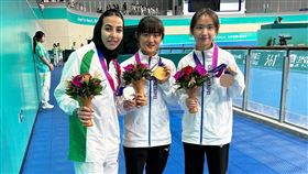 ▲杭州亞運滑輪，台灣在女子速度過樁摘下1金1銅。（圖／教練提供）

