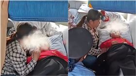 男童睡上鋪摔下「半身對摺」　目擊者嚇傻（圖／翻攝自微博）