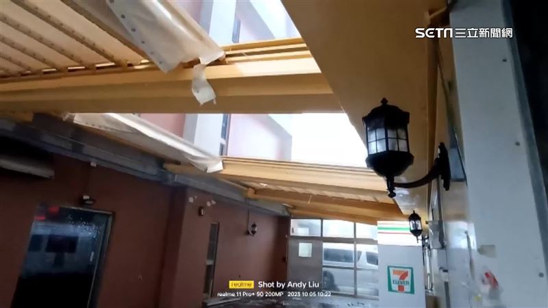 小犬颱風發威！恆春醫院「玻璃門被吹破」