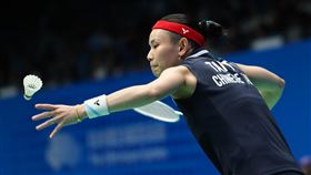 亞運羽球女單  戴資穎晉16強（3）杭州亞運3日進行羽球項目，台灣羽球一姐戴資穎（圖）在女單32強出賽，短短19分鐘就以21比2、21比2輕取蒙古選手，輕鬆拿下16強入場券。中央社記者裴禛攝  112年10月3日