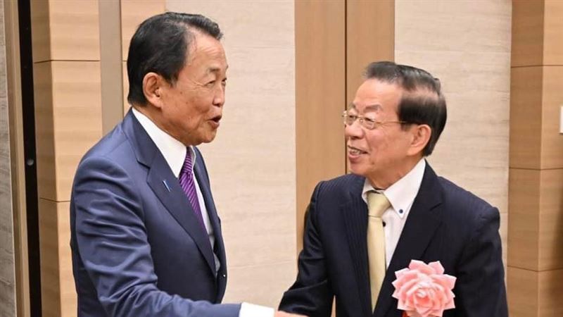日本駐處慶雙十　麻生太郎、安倍昭惠與會