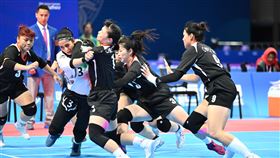 台灣卡巴迪女子代表隊擊敗伊朗晉級金牌戰。（圖／中華奧會提供）