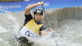 ▲杭州亞運輕艇標竿女子決賽，台灣女將張筑涵沒有罰秒，奪下台灣第16面金牌。（圖／中華奧會提供）