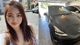 羅百吉女兒竟將別人的特斯拉給開走。（圖／翻攝自羅百吉臉書）