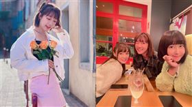 短今（左起）、泱泱和希希3人前往去歐洲旅行。（圖／翻攝自natsukimimi IG）