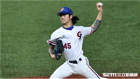 ▲杭州亞運棒球金牌戰，台灣隊先發投手林昱珉。（圖／記者劉彥池攝影）