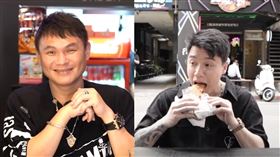 Toyz第一次試吃超哥所開連鎖炸雞店時，就已經被全程監視。（組合圖／翻攝自超派人生／Toyz Youtube）