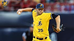 ▲中信兄弟洋投馬格文（Kyle McGowin）一軍初登板。（圖／中信兄弟球團提供）