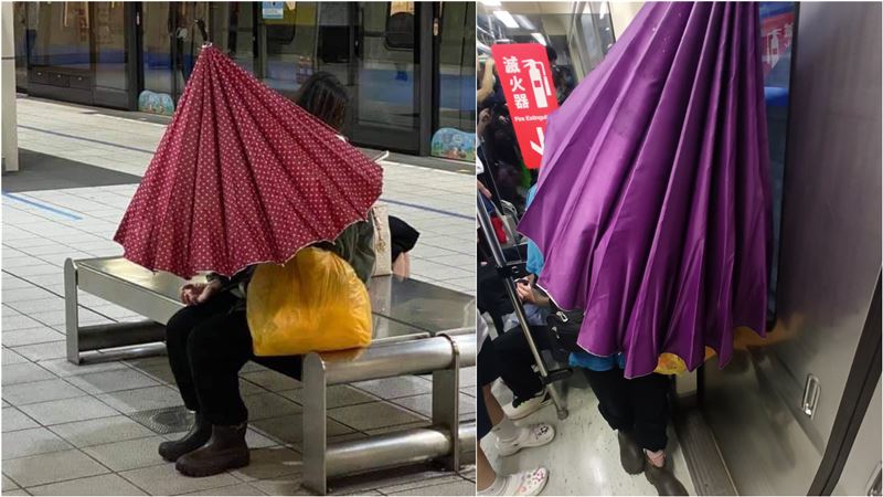捷運上驚見「雨傘怪」 網:已持續好幾年