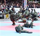 中華民國112年國慶國防部心理作戰大隊、陸軍專科學校，以及陸軍特戰指揮部，以「守護共好─We Are The Best」為主題進行聯合演出。（圖/記者邱榮吉攝影）