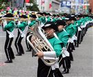 中華民國112年國慶來自日本翡翠騎士樂旗隊精彩演出。（圖/記者邱榮吉攝影）