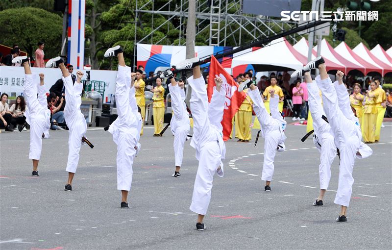 中華民國112年國慶跆拳道表演。（圖/記者邱榮吉攝影）
