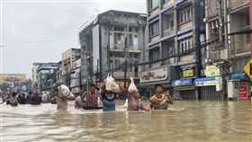 緬甸洪災（圖/美聯社）