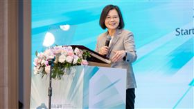 蔡英文總統今（11）日出席「2023玉山論壇：亞洲創新與進步對話」。（圖／總統府提供)