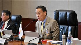 泰國總理賽塔主持特別內閣會議泰國新總理賽塔（右）6日率領內閣成員完成宣誓儀式，正式走馬上任。新內閣7日舉行特別內閣會議，討論11日首次國會施政報告的內容。（總理府提供）中央社記者呂欣憓曼谷傳真  112年9月6日