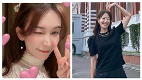 林志玲（左）與賈永婕都圍繞國慶話題。（圖／翻攝自臉書）