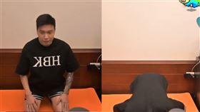 Toyz直播時一開始就下跪磕頭道歉。（組合圖／翻攝自Toyz YouTube）