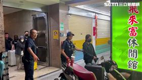 台北市萬華分局率隊前往鑽石大樓搜索，一舉逮獲35名應召小姐。（圖／翻攝畫面）