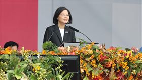 總統蔡英文發表任內最後一次國慶演說。（圖／總統府提供）