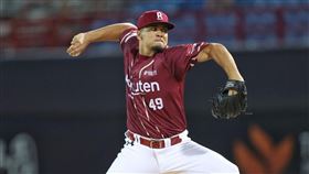 ▲樂天威能帝（Pedro Fernández）燃燒125球，繳出7局無責失好投。（圖／樂天桃猿球團提供）