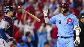 ▲費城人卡斯提亞諾斯（Nick Castellanos）單場雙響砲。（圖／美聯社／達志影像）