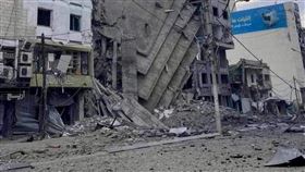 戰火蹂躪加薩走廊以色列軍方對加薩走廊轟炸後的情形。（巴勒斯坦青年米克達提供）中央社記者施婉清開羅傳真  112年10月13日