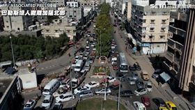 巴勒斯坦人撤離加薩北部（圖／AP/ ASSOCIATED PRESS授權）