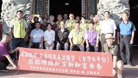 ▲游錫堃赴神岡力挺謝子涵。（圖／謝子涵辦公室提供）