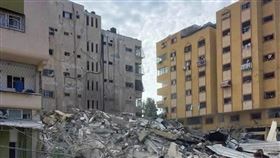 以色列反攻加薩走廊巴勒斯坦伊斯蘭主義運動組織哈瑪斯7日對以色列發動突擊，以色列反擊加薩走廊後，當地納薩爾區滿目瘡痍。（巴勒斯坦青年米克達提供）中央社記者施婉清開羅傳真  112年10月8日