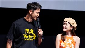 阮經天和王淨到戲院和《周處除三害》的觀眾見面。（圖／一種態度電影股份有限公司提供）