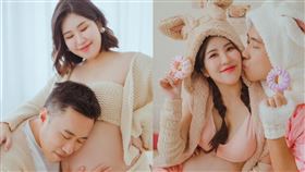 余祥銓愛女將出生！柔柔挺巨肚拍寫真畫面曝　超萌兔耳裝扮甜暈網。（圖／翻攝自余祥銓臉書）